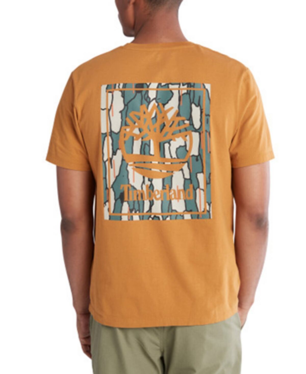 

Мужская футболка back stack с камуфляжным логотипом Timberland, мульти, Коричневый