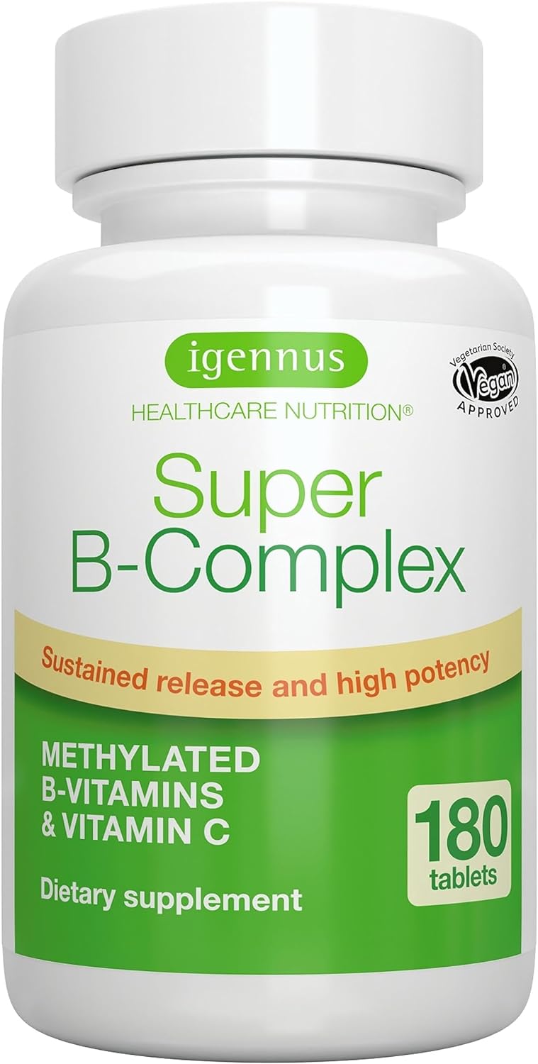 Витамины группы B Igennus Healthcare Nutrition Super B-Complex, 180 таблеток капсулы kfd b complex 60 поддерживают работу мозга