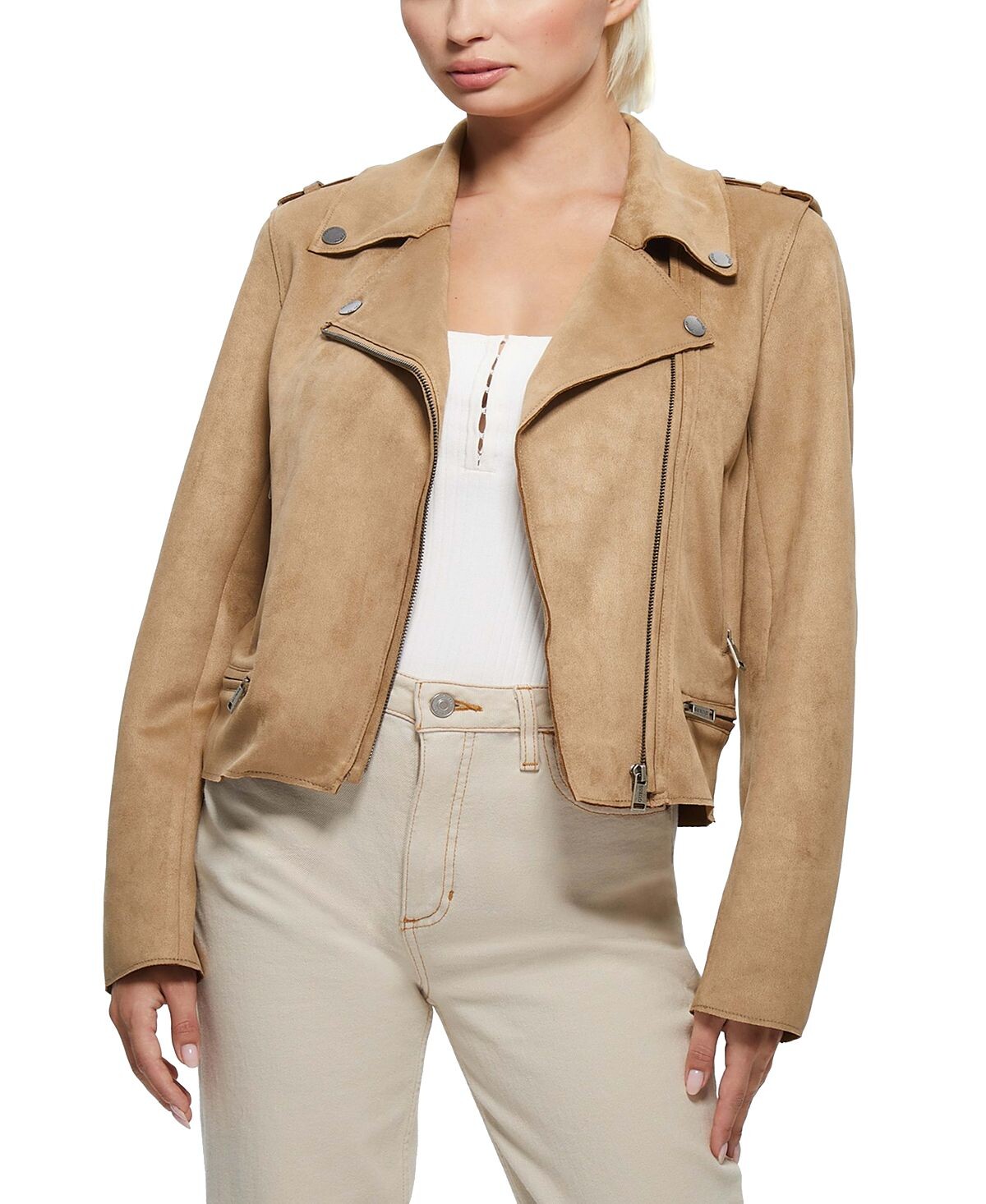 

Мотоциклетная куртка monica из искусственной кожи GUESS, мульти