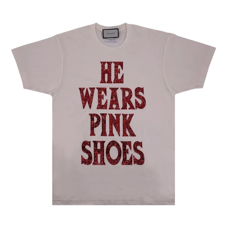 

Футболка Gucci Sequins Word T-Shirt White, белый