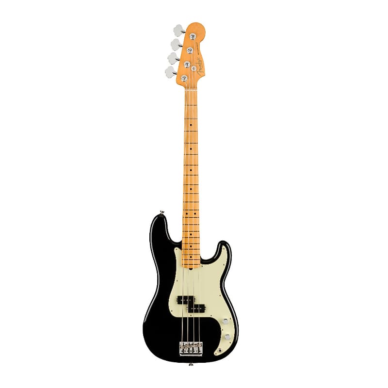 4-струнная бас-гитара Fender American Professional II Precision (черная) с жестким корпусом - кленовый гриф, ориентация для правой руки Fender American Professional II Precision Bass Guitar (Maple Fingerboard, Black) цена и фото