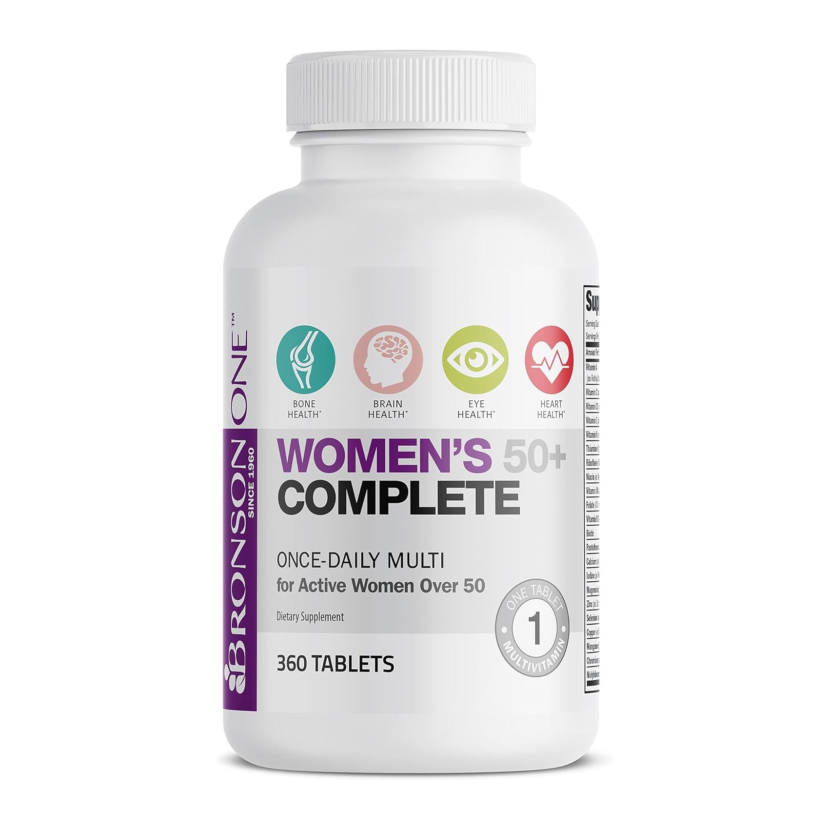 Мультивитамины Bronson One Daily Women’s 50+ Complete, 360 таблеток