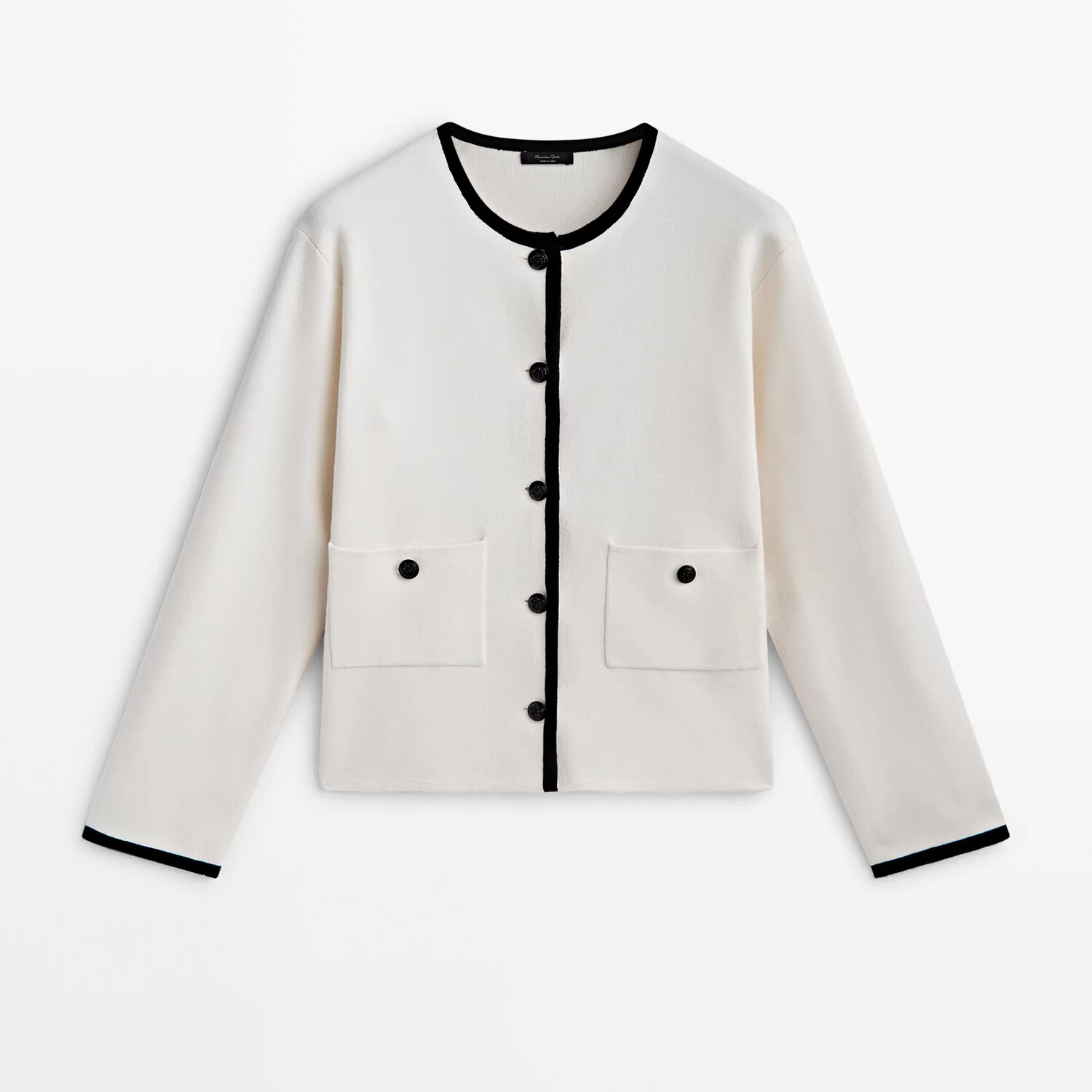 

Кардиган Massimo Dutti Patchwork Knitted, светло-желтый