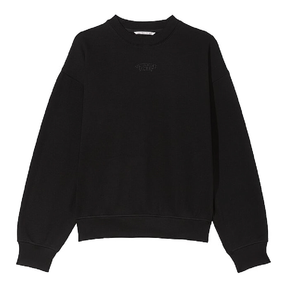 

Свитшот Victoria's Secret Cotton Fleece Oversized Crewneck, черный