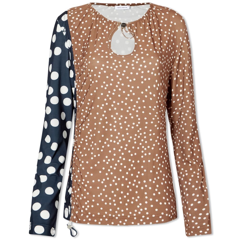 

Топ Saks Potts Jose Long Sleeve Polka Dot Top