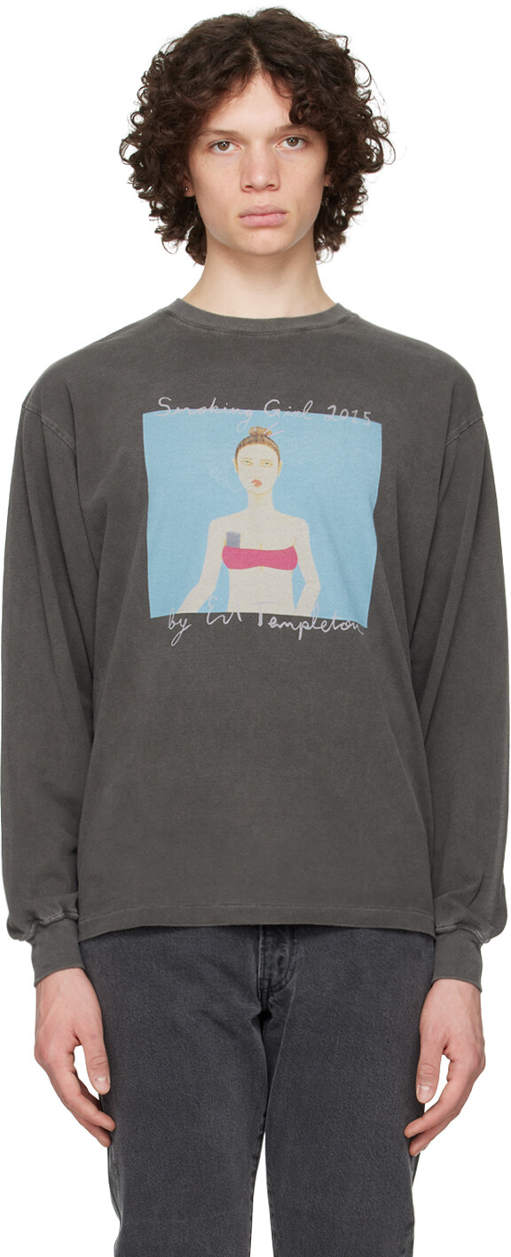 

Черная футболка Ed Templeton Edition для курящих девушек Kuro