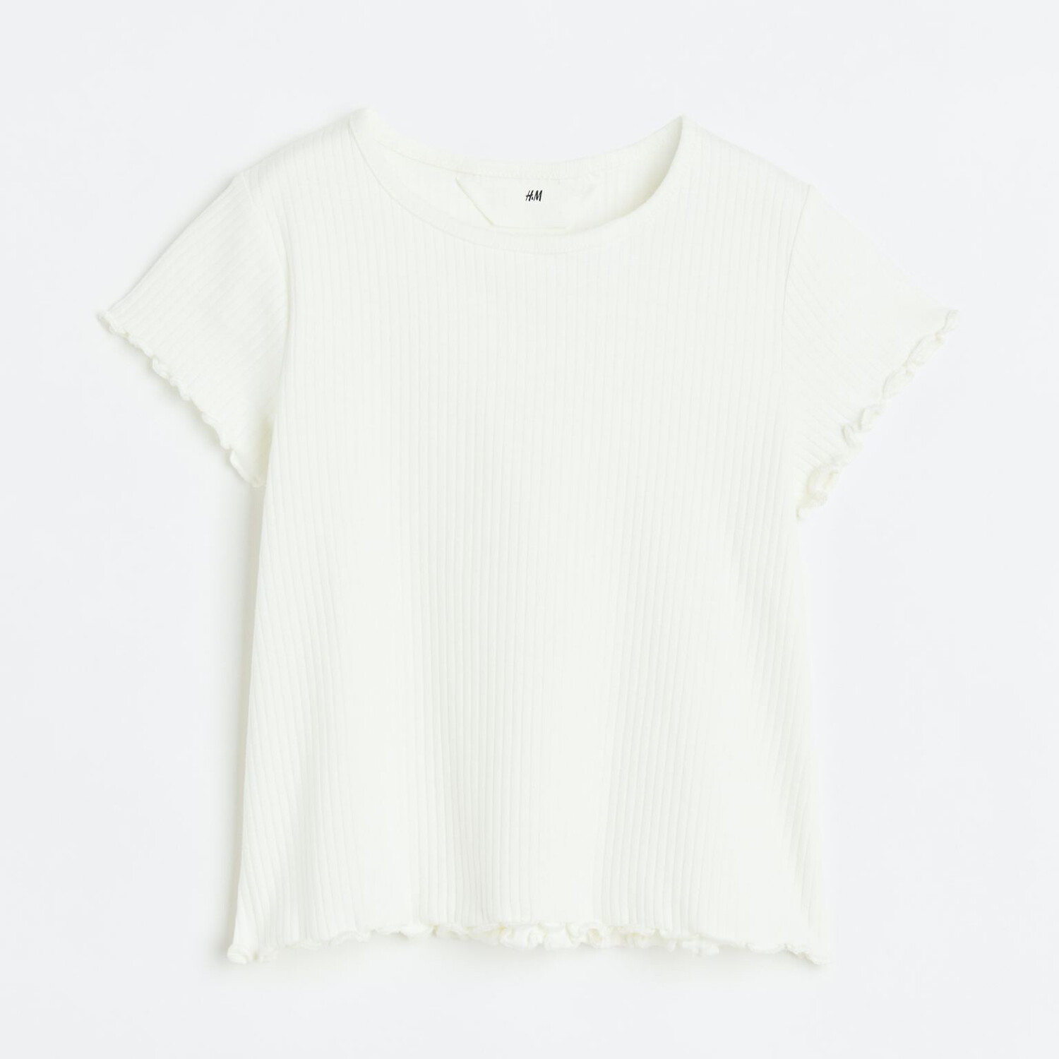 

Рубчатый топ H&M Solid-color, белый