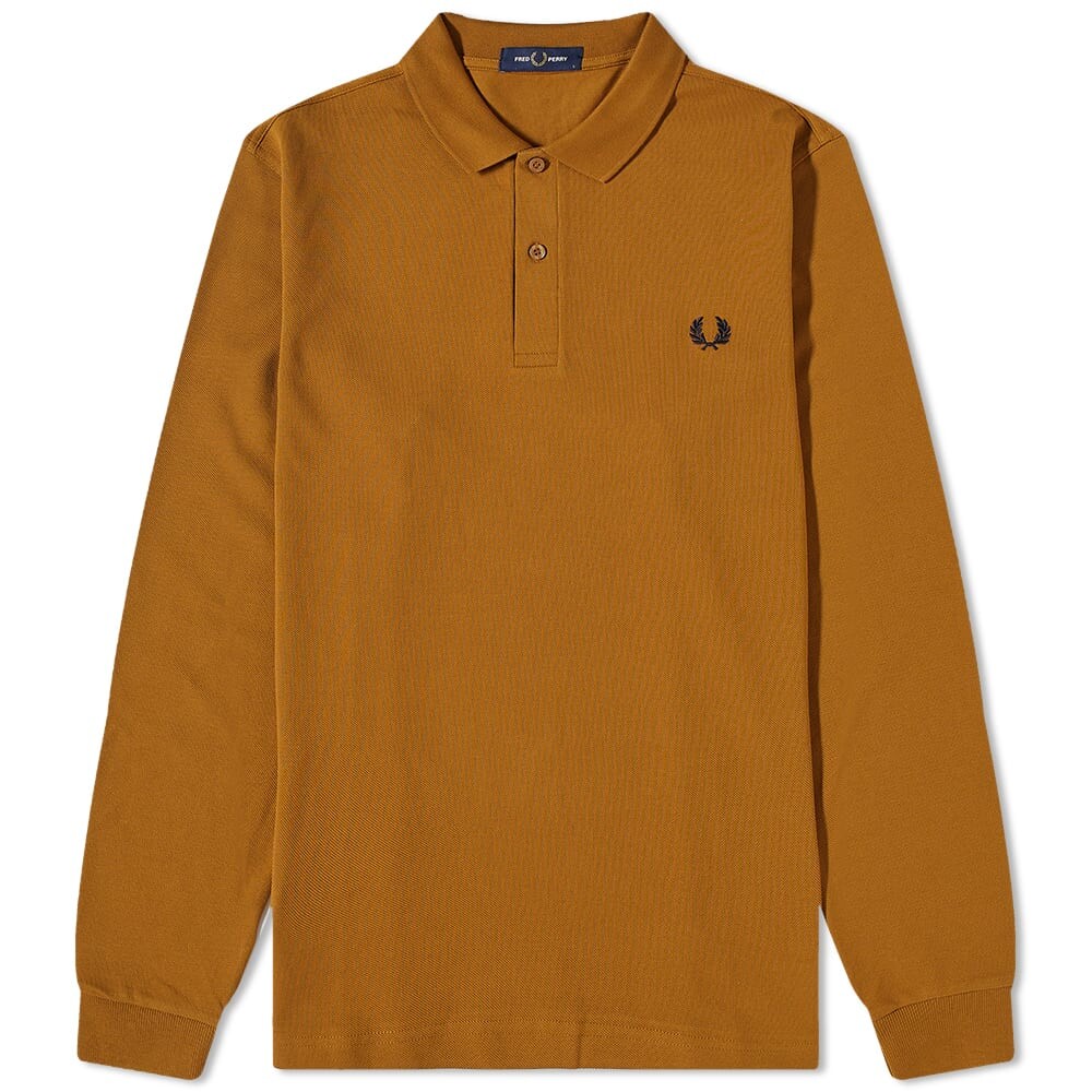 

Футболка Fred Perry Long Sleeve Plain Polo, Коричневый