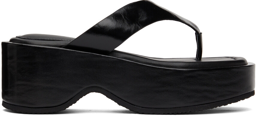 

Эксклюзивные черные сандалии SSENSE Joy COMME SE-A