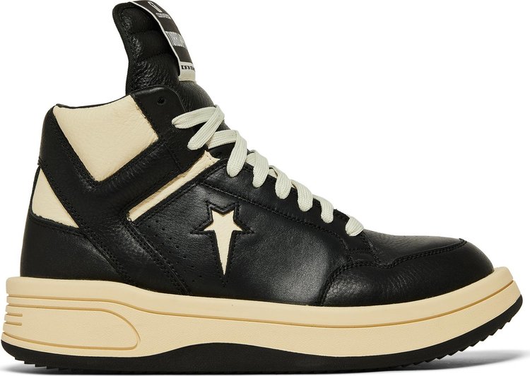 Кроссовки Converse Rick Owens x TURBOWPN Mid Black Cloud Cream, черный