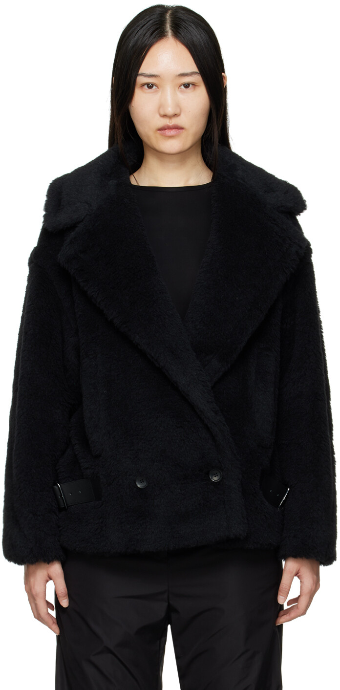 

Черная куртка из искусственного меха Caserta Max Mara, Черный