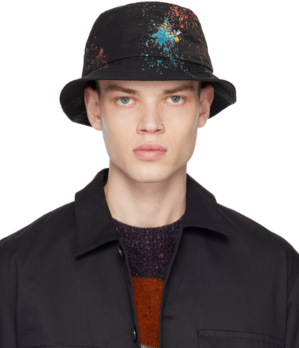 

Черная яркая панама Splat Paul Smith