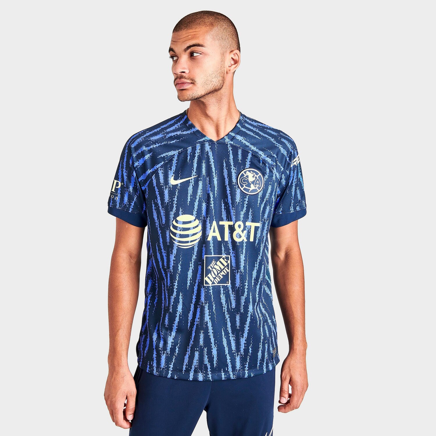 

Мужская футболка Nike Club America Soccer 2022-23 Stadium Away, синий