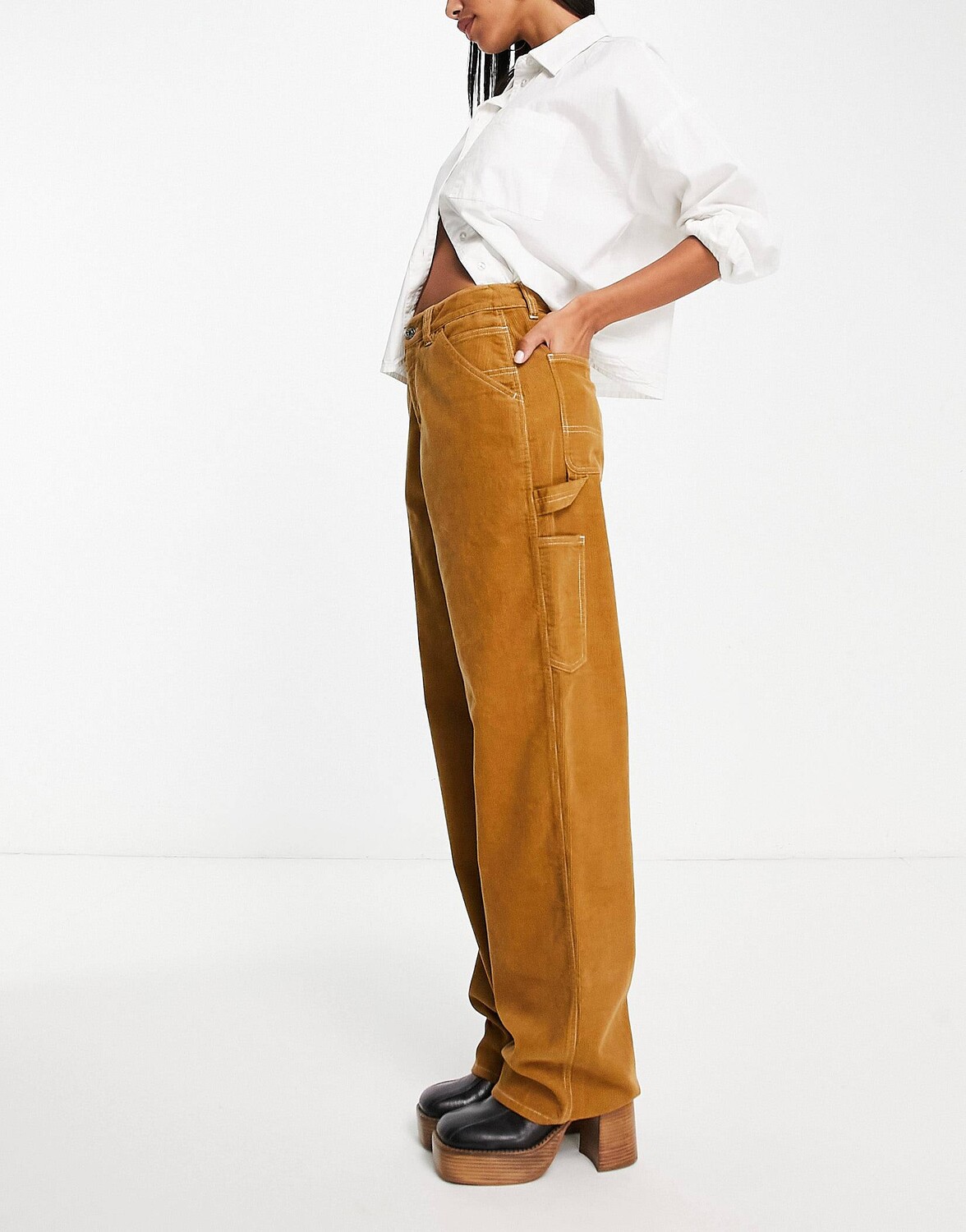 

Миниатюрные брюки карго ASOS DESIGN из бисквитного шнура