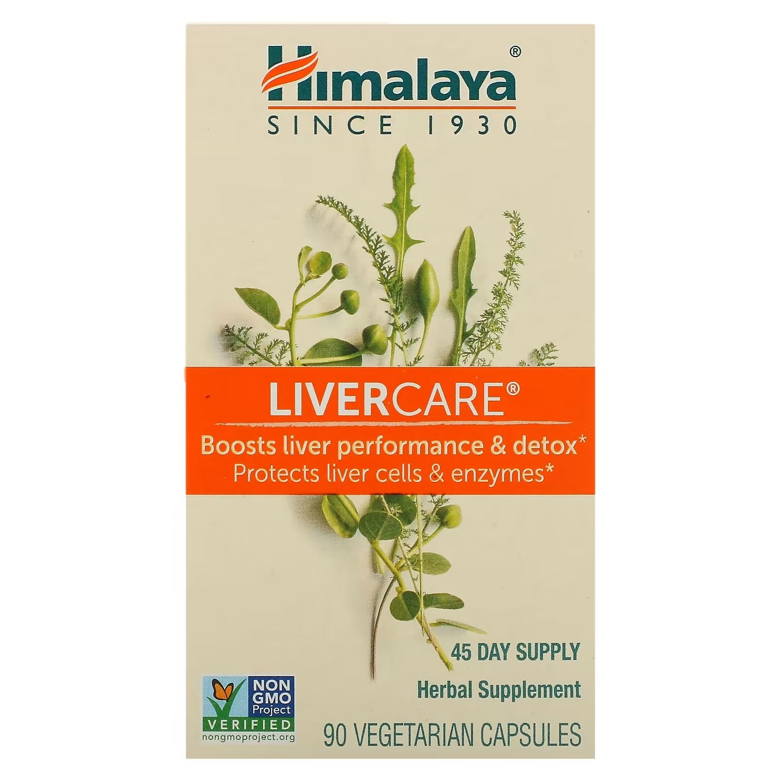 Пищевая Добавка Himalaya LiverCare, 90 вегетарианских капсул - фото