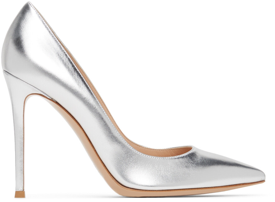 

Серебряные туфли-лодочки Gianvito 105 Gianvito Rossi