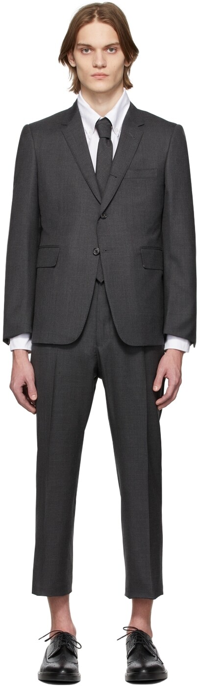 

Серый классический костюм 120s Thom Browne