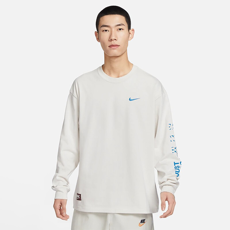 

Свитшот Nike Long Sleeve Jersey Casual Crew Neck, серовато-белый