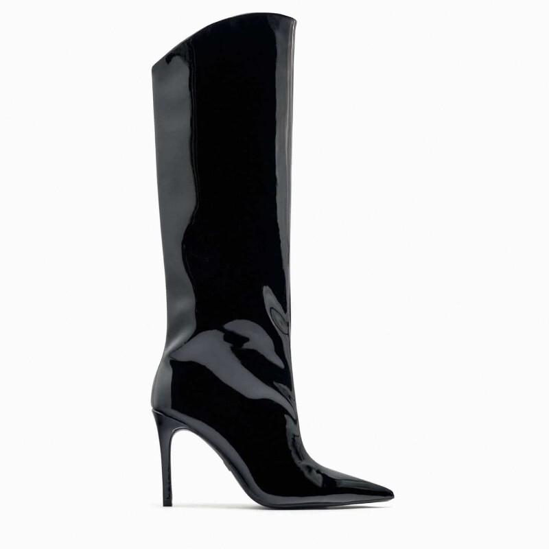 

Сапоги Zara Knee-high Heeled, черный
