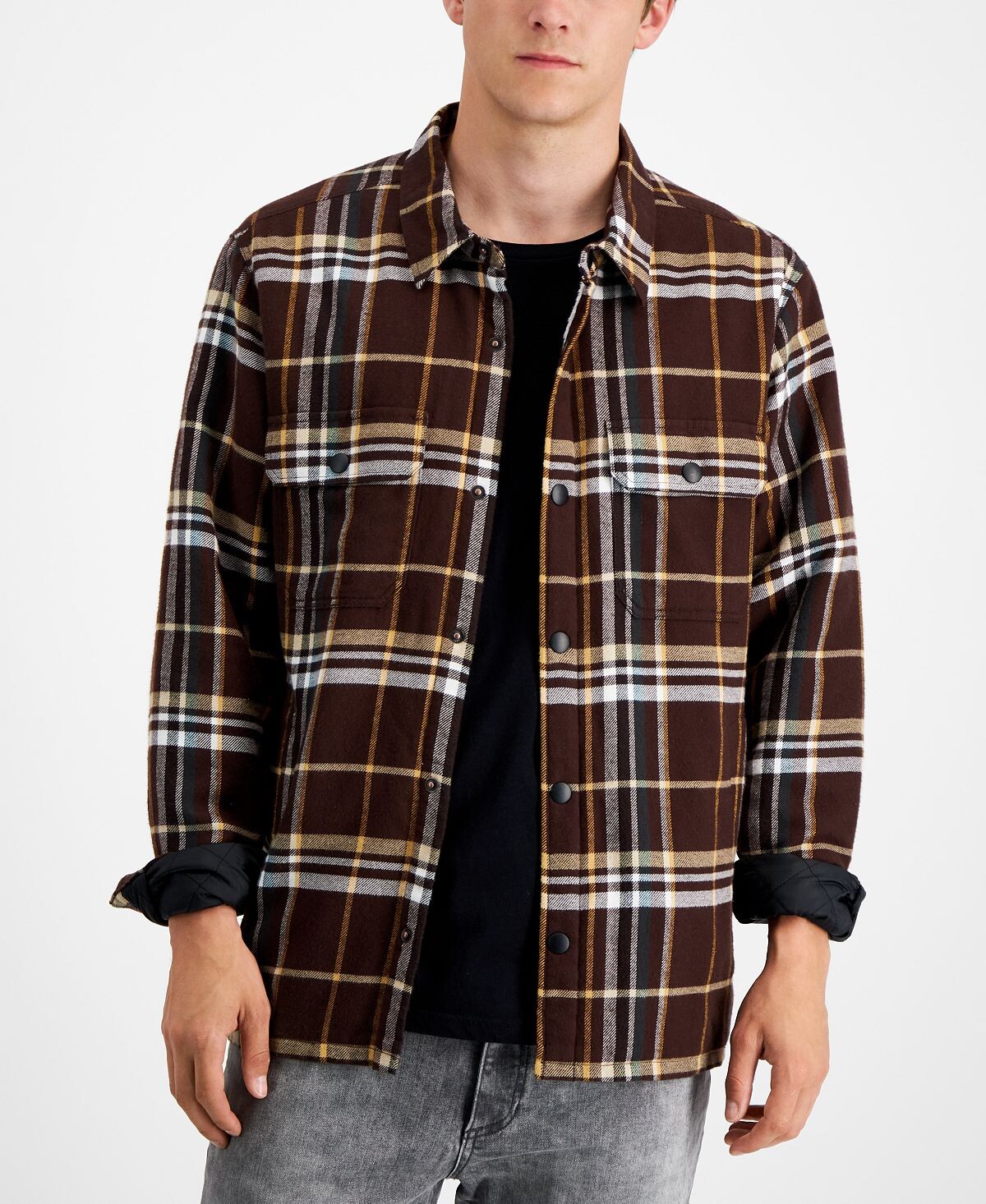 

Мужская куртка-рубашка randy flannel, созданная для macy's Sun + Stone, мульти