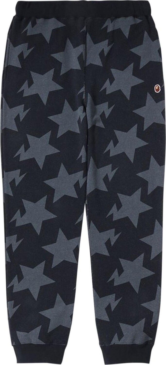

Брюки BAPE Sta Pattern Sweat Pants 'Black', черный