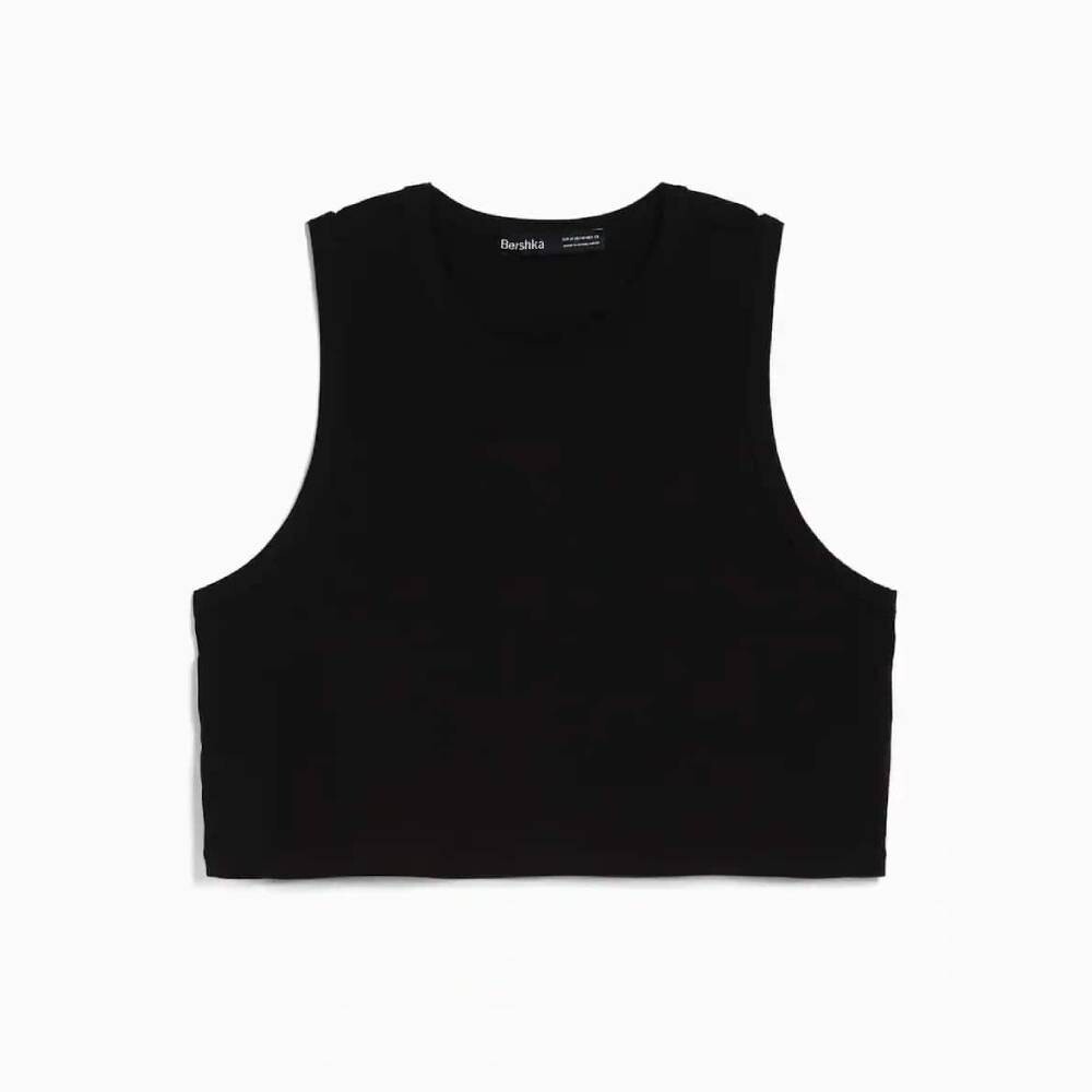 

Топ Bershka Sleeveless T-shirt, черный