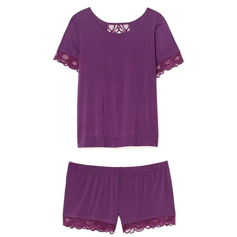 

Пижама Adore Me Charli Tee + Short Sleep Set, фиолетовый