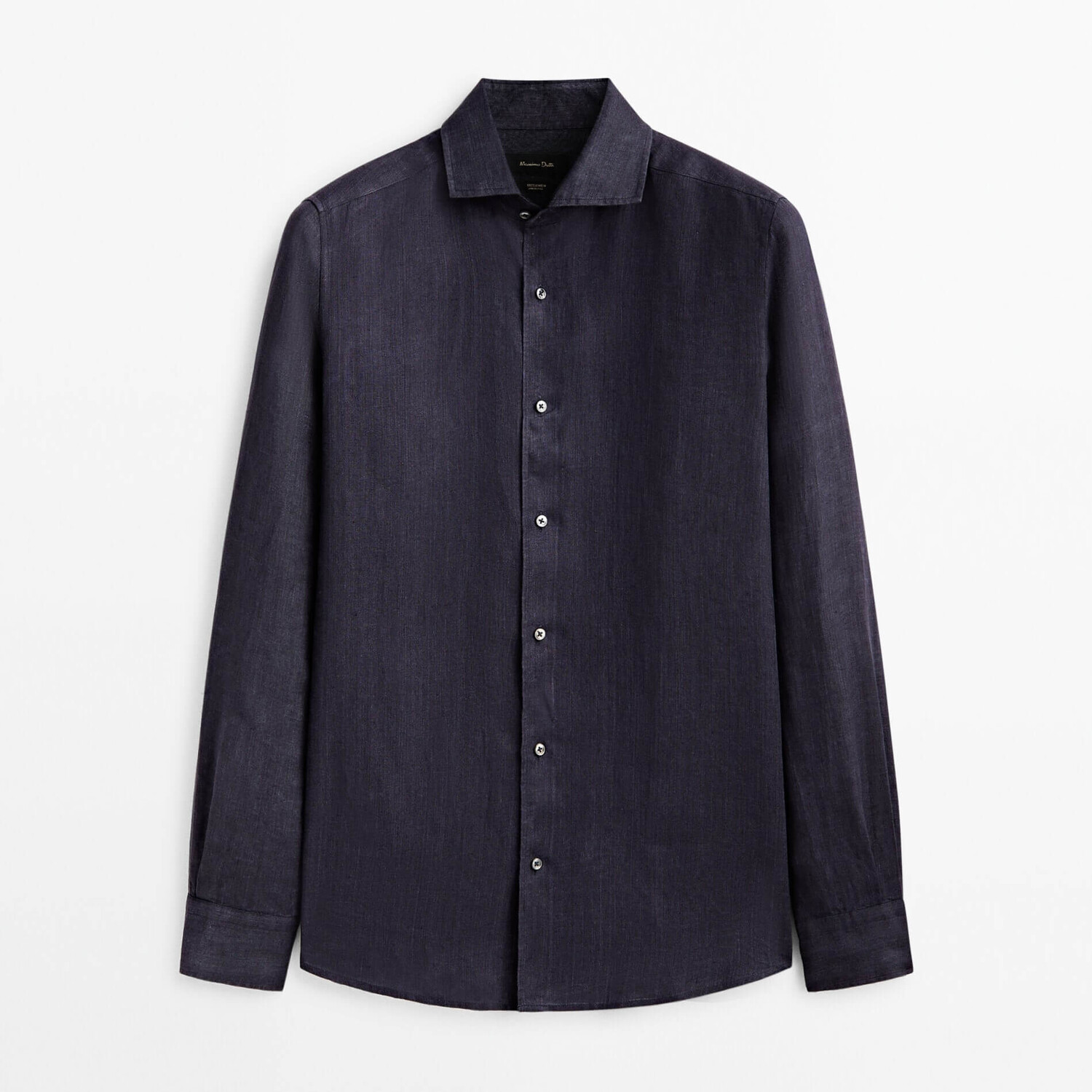 

Рубашка Massimo Dutti Faded 100% Linen, темно-синий
