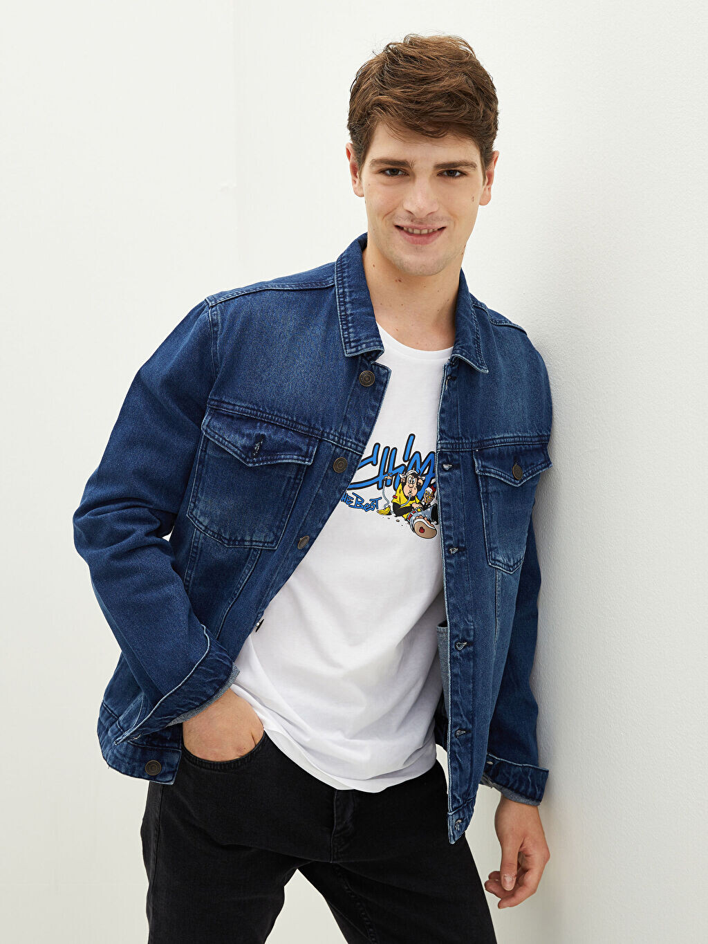 

Мужская джинсовая куртка стандартного кроя LCW Jeans