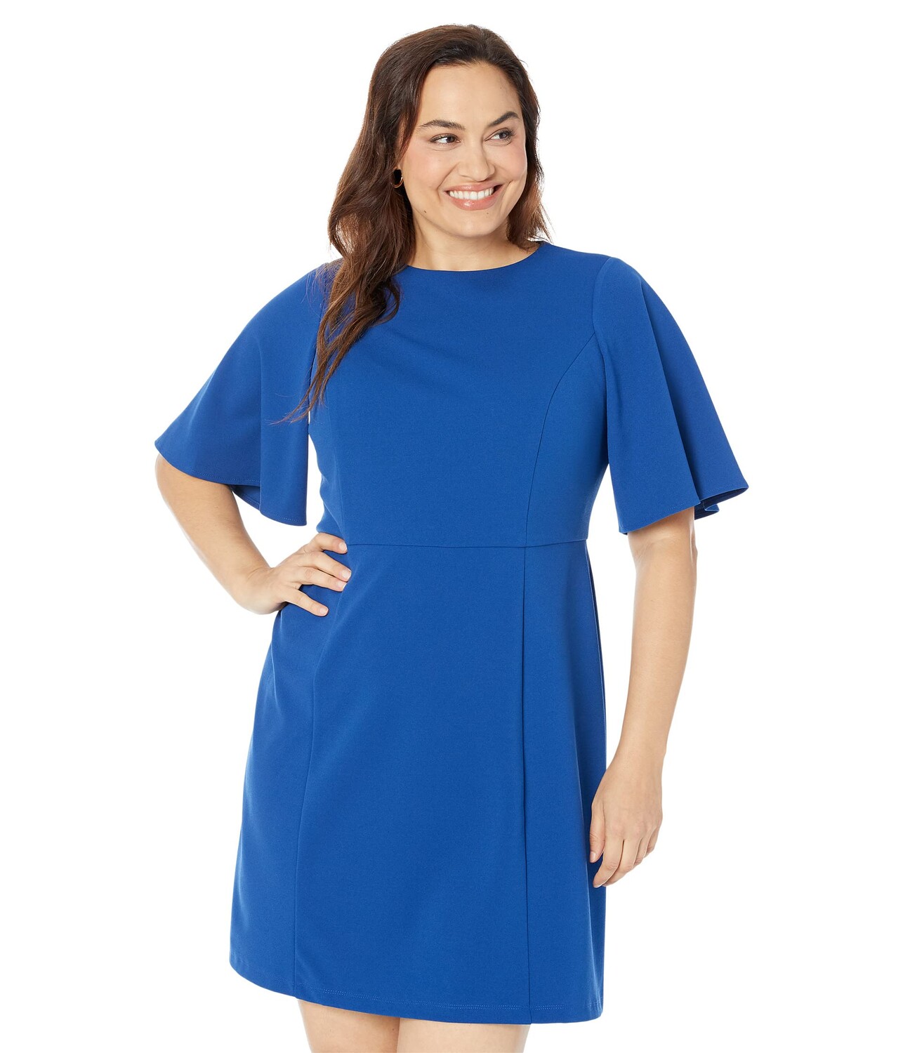 

Платье Donna Morgan, Plus Size Mini Dress with Flutter Sleeve