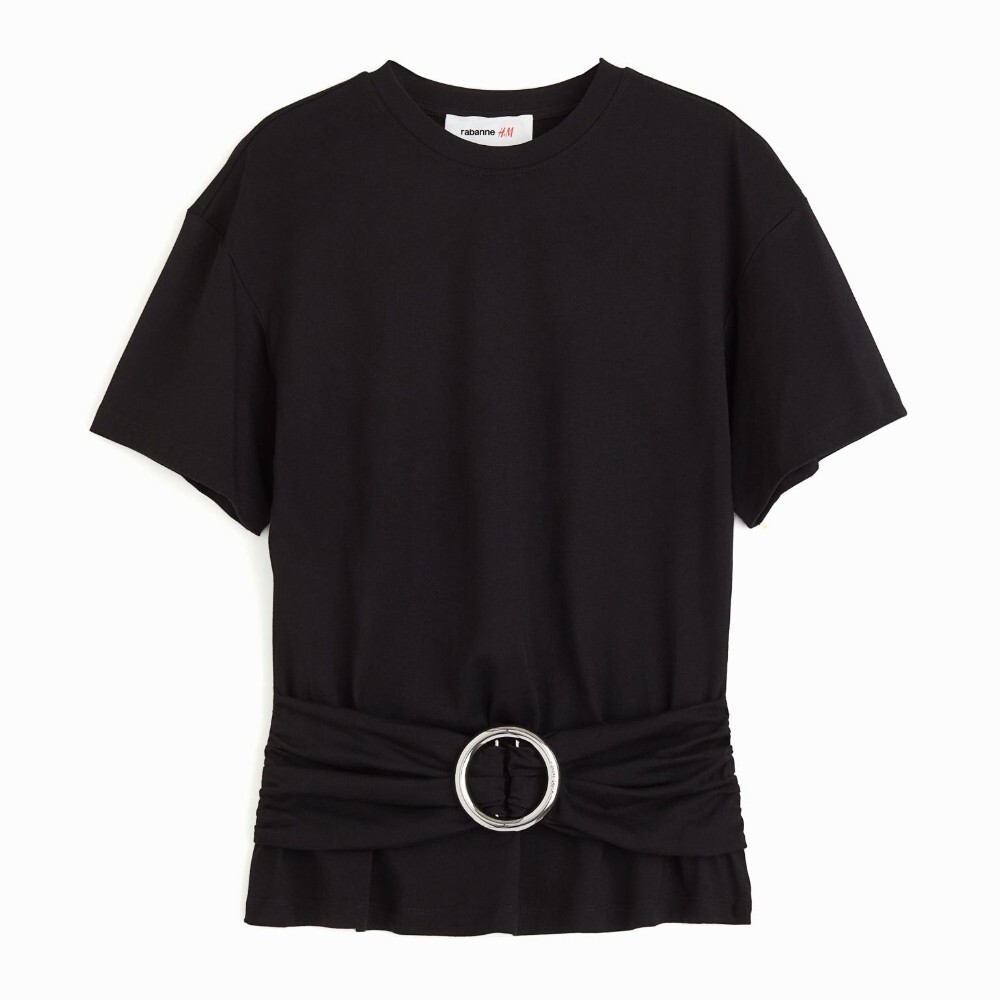 

Футболка H&M х Rabanne Buckle-detail, черный