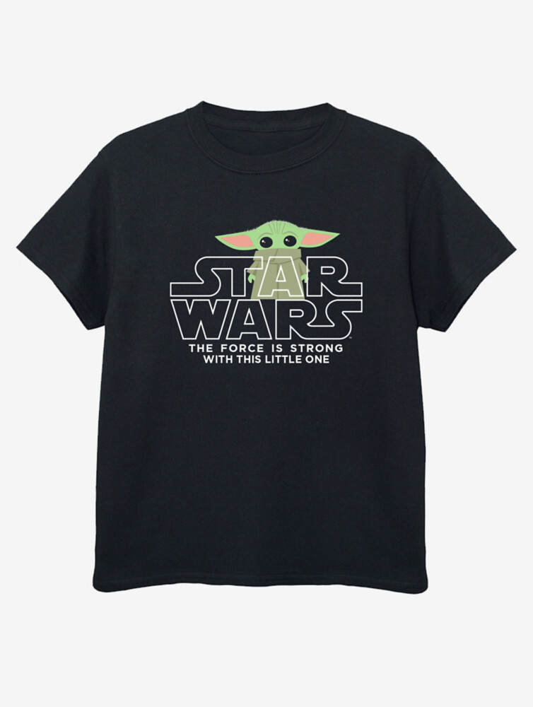 

Детская черная футболка NW2 The Mandalorian Grogu Star Wars George., черный