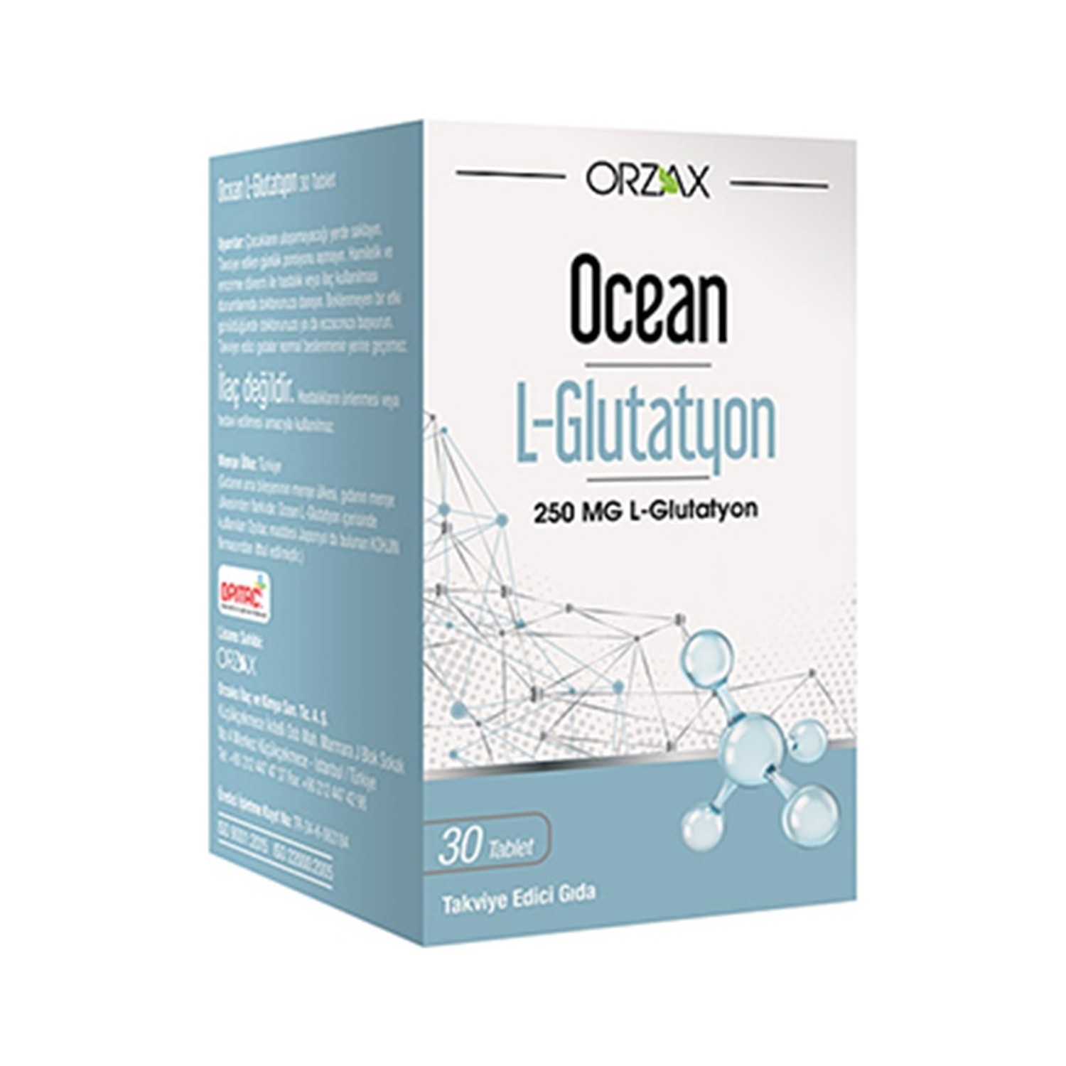 L-глутатион Ocean 250 мг, 30 таблеток l глутатион orzax ocean 250 мг 2 упаковки по 30 таблеток