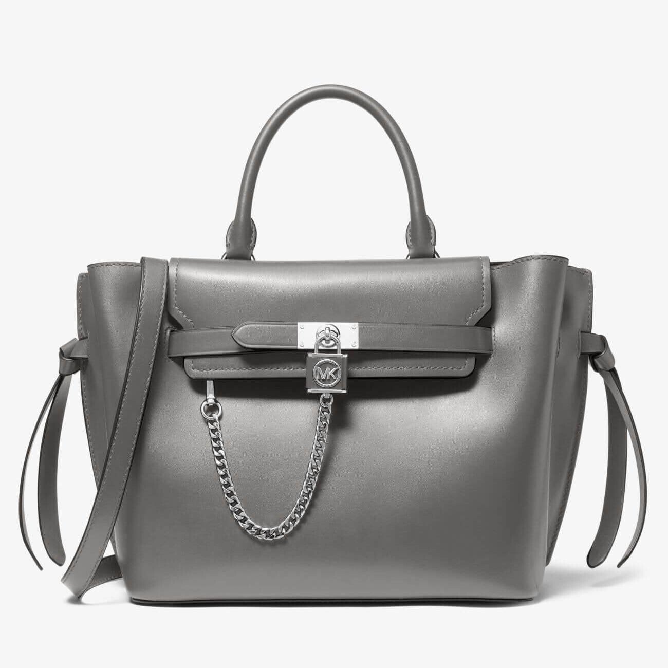 

Сумка-портфель Michael Michael Kors Hamilton Legacy Large Leather Belted, серый