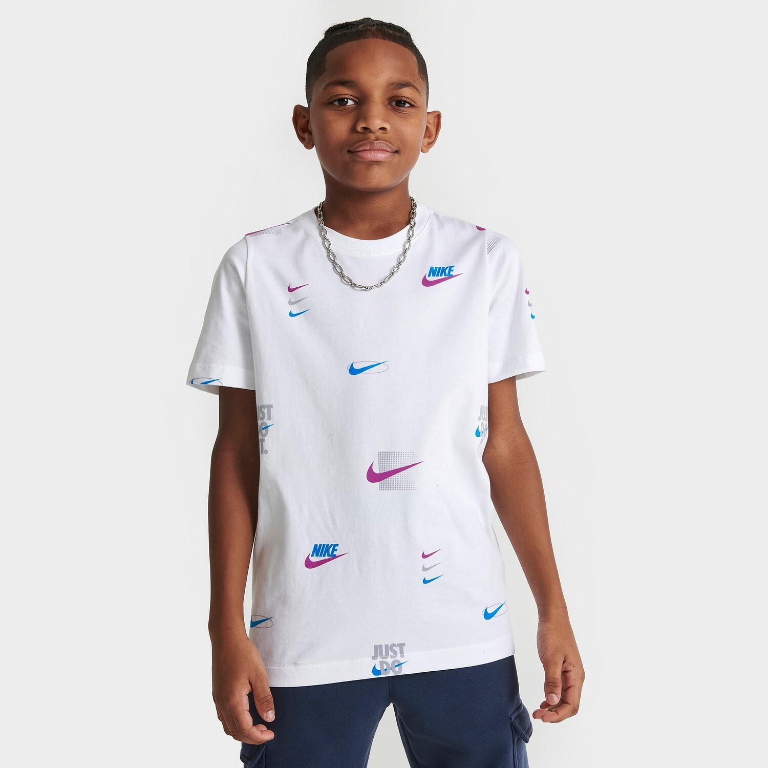 

Детская футболка Nike Sportswear Multi Swoosh, белый