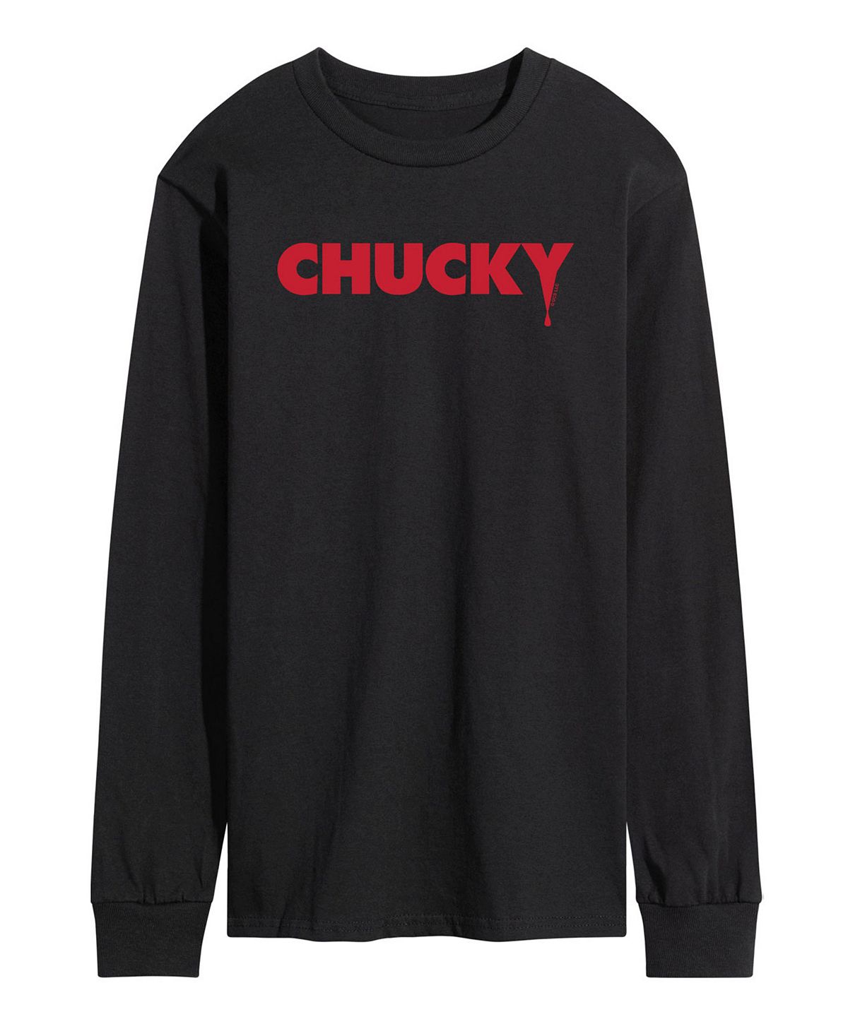 Мужская футболка с длинным рукавом и логотипом chucky AIRWAVES, черный мужская футболка chucky here’s chucky airwaves белый