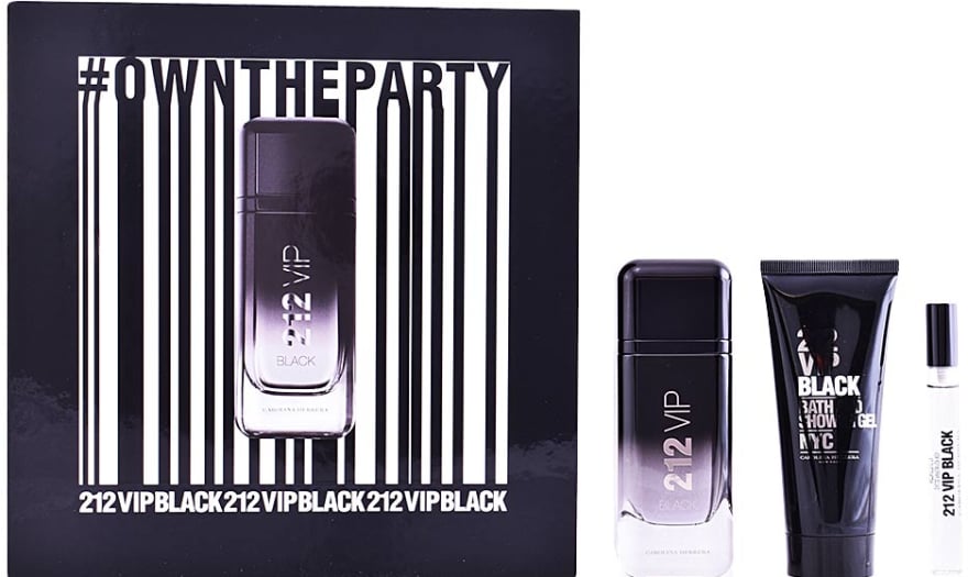 Парфюмерный набор Carolina Herrera 212 VIP Black, 3 предмета - фото