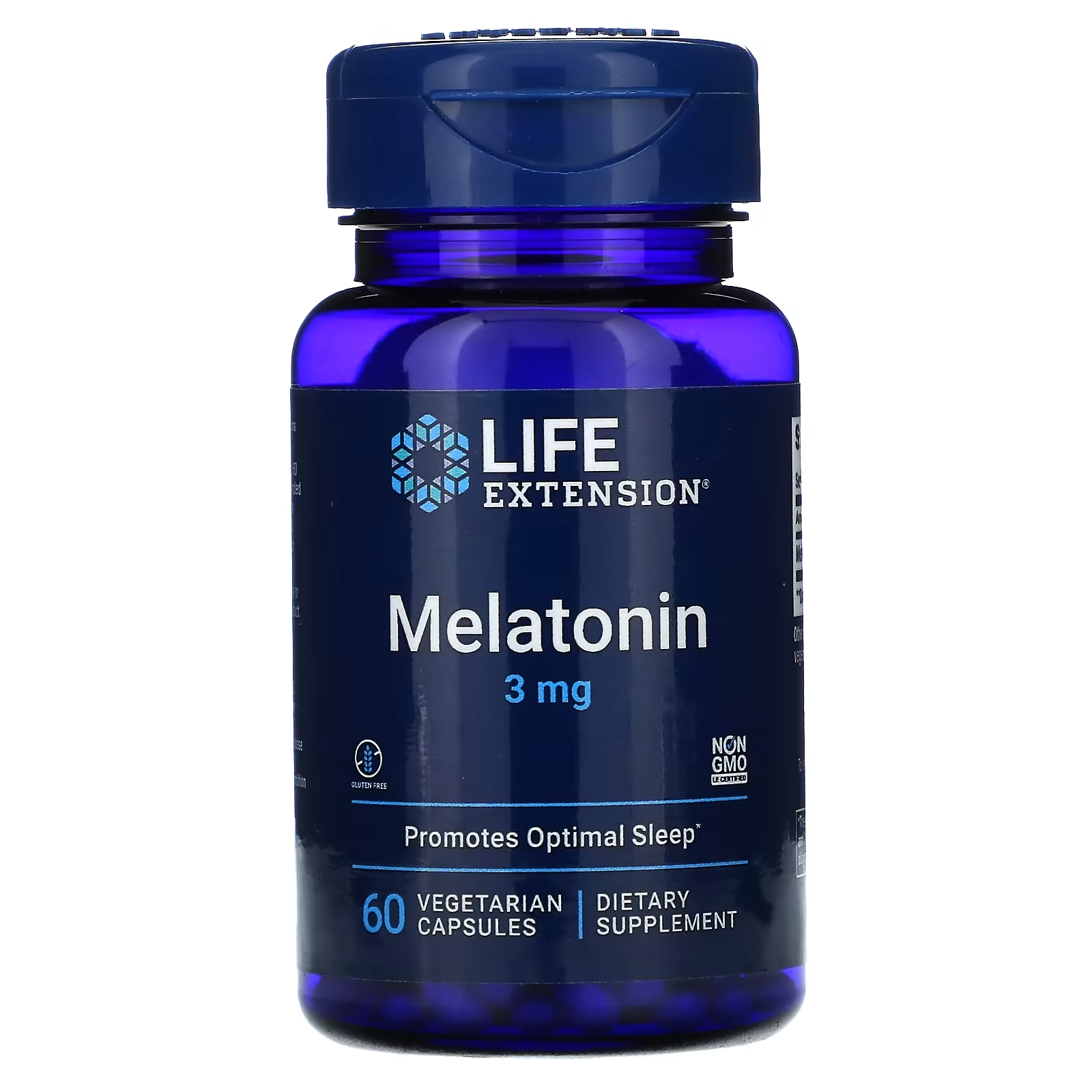 Life Extension Мелатонин 3 мг, 60 вегетарианских капсул мелатонин 10мг life extension 60 капсул витамины для сна нервной системы иммунитета для взрослых мужчин и женщин