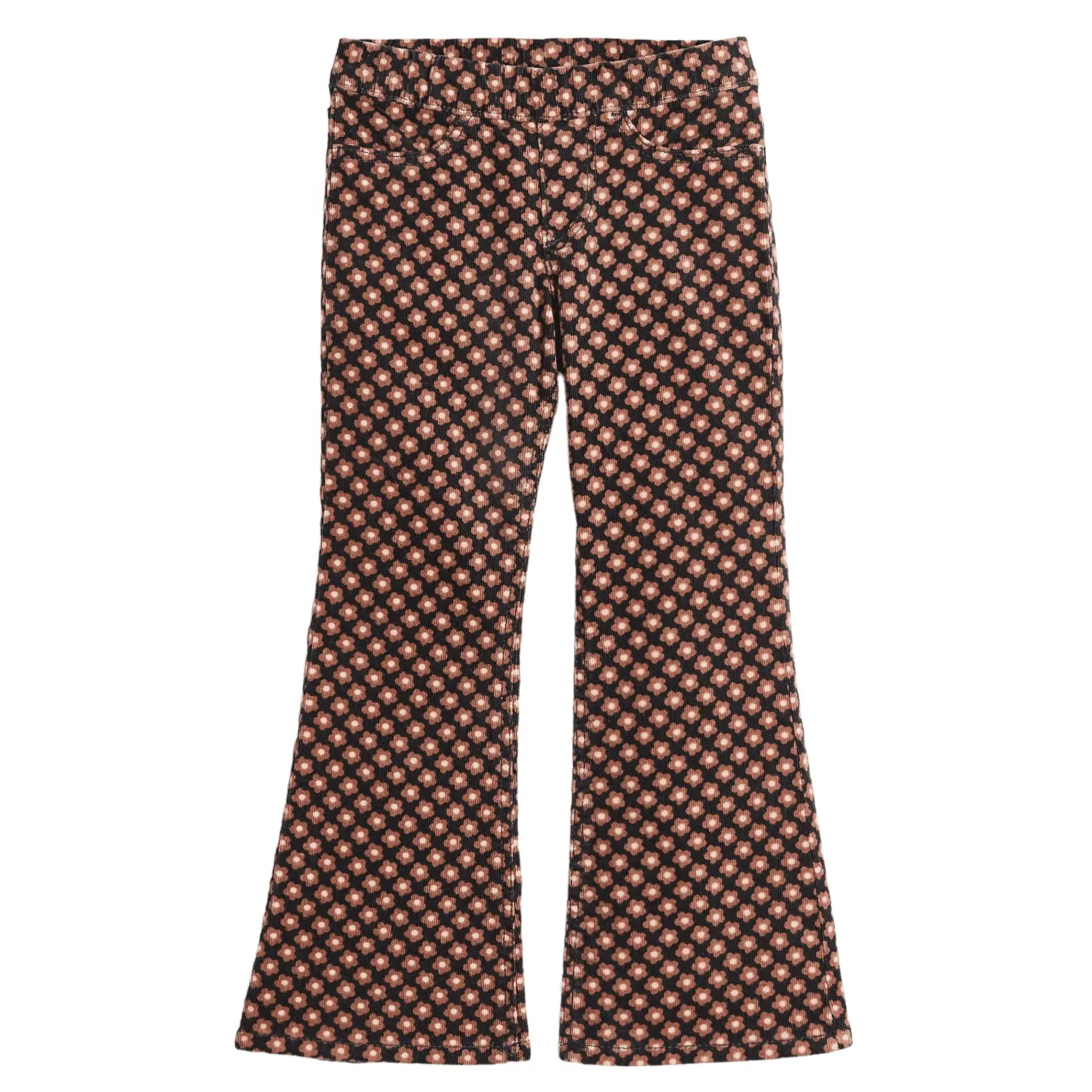 

Брюки H&M Flared Corduroy, черный/коричневый