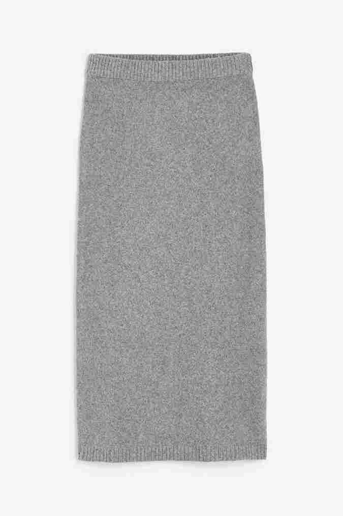 

Юбка H&M Knit, серый меланж