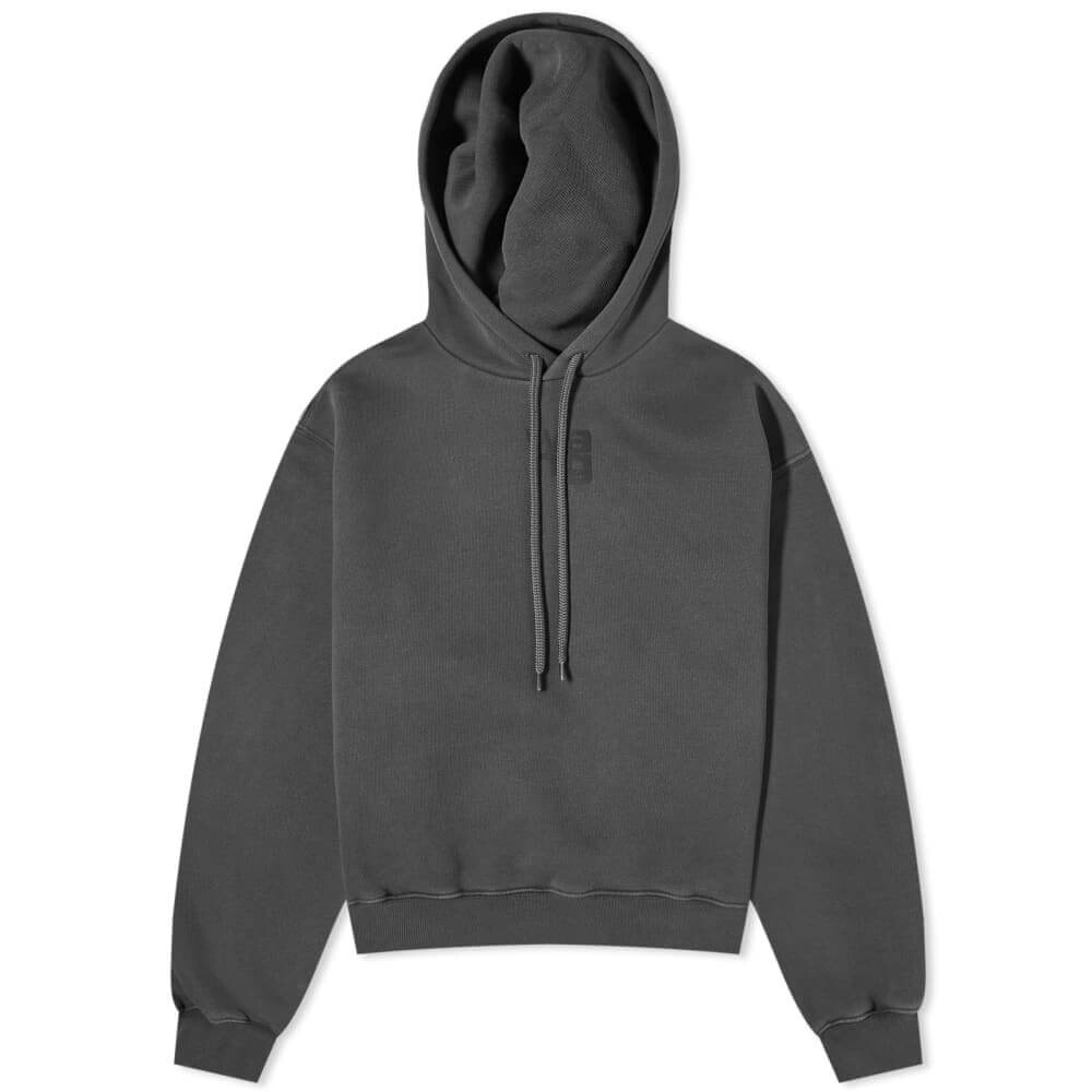 

Худи Alexander Wang Essential Terry Logo, темно-серый