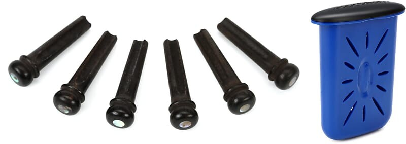 

Taylor Ebony Bridge Pins with Abalone Dots Bundle with MusicNomad The Humitar Акустическая гитара Soundhole Humidifier Taylor + MusicNomad 7251=1 MN300=1