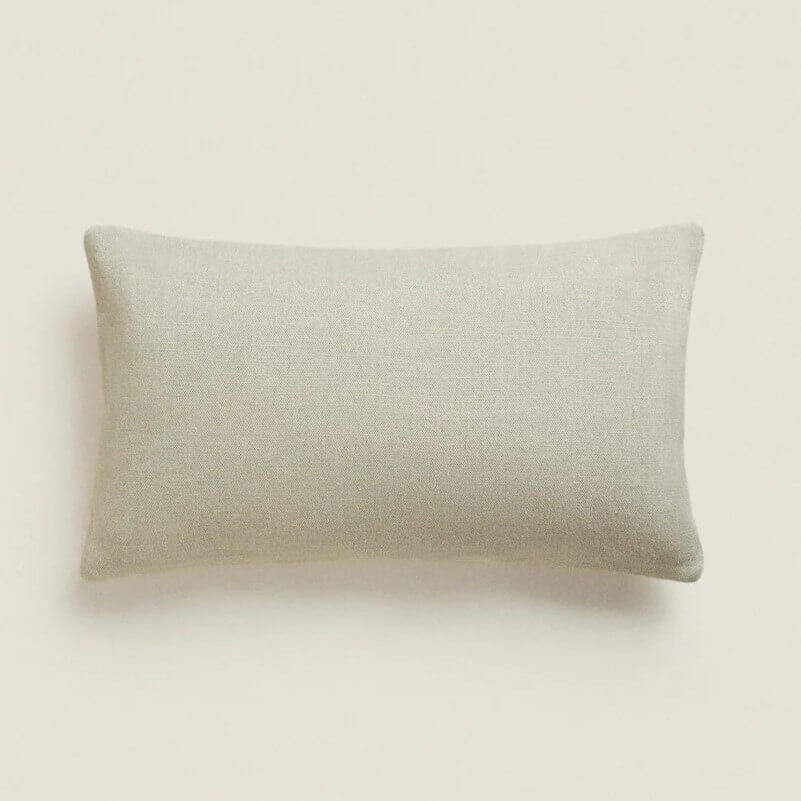 

Чехол на подушку Zara Home Linen And Velvet, бежевый
