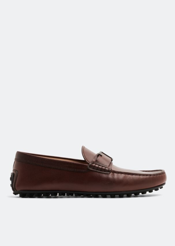 

Лоферы TOD'S Leather loafers, коричневый