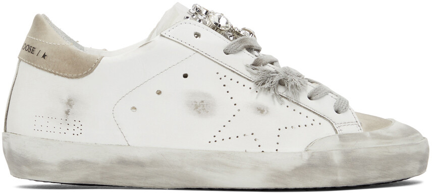 

Белые кроссовки Super-Star Skate Penstar Golden Goose