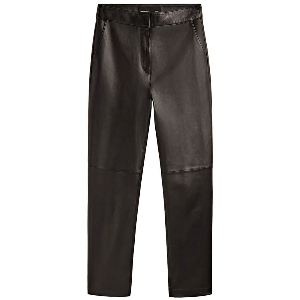

Брюки Massimo Dutti Leather, черный