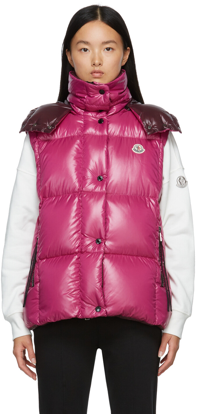 

Розовый пуховый жилет Luzule Moncler