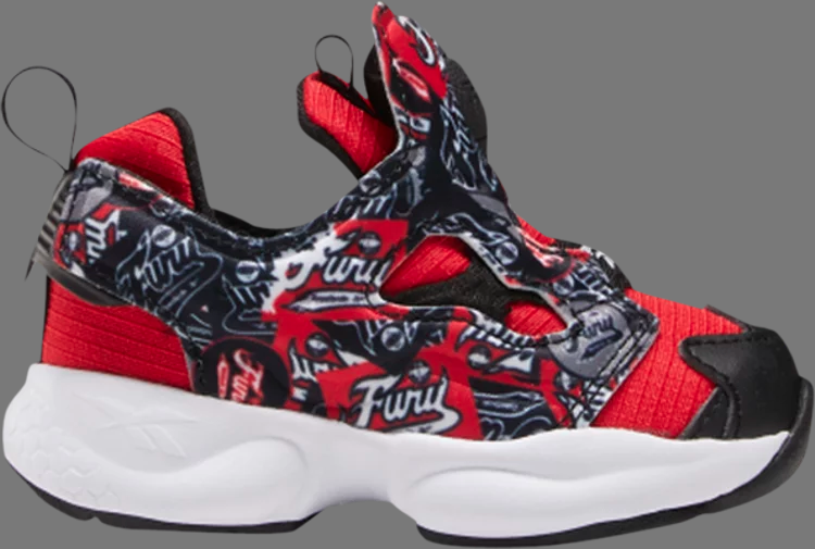 Лимитированные кроссовки instapump fury toddler 'graffiti - primal red' Reebok, красный - фото