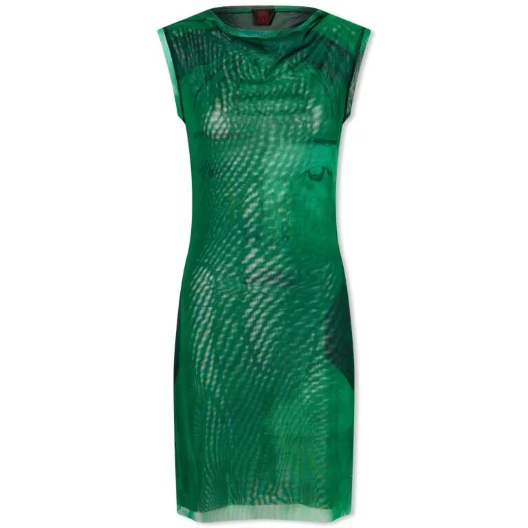

Платье Ottolinger Mesh Cowl Neck, темно-зеленый