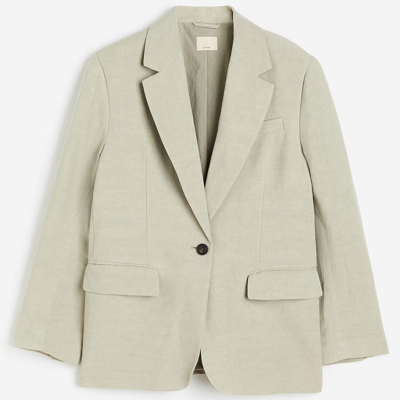 

Пиджак H&M Oversized Silk-blend, светло-зеленый